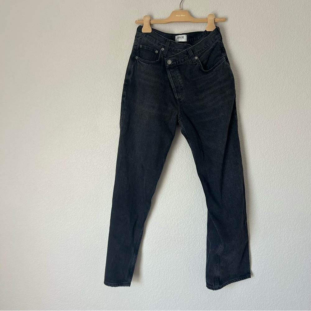 AGOLDE Criss Cross Jeans in Black - Picture 3 of 7